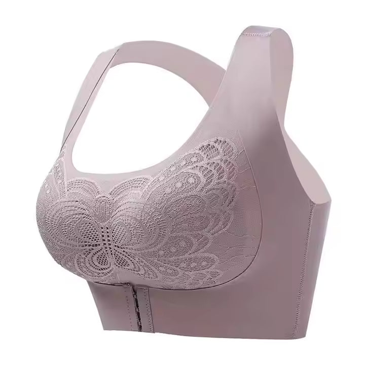 Posture Correction Front Buckle Push-Up Bra – Seamless, Wire-Free Support for Women