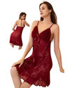 Ruby Ruffle Lace-Accent Chemise