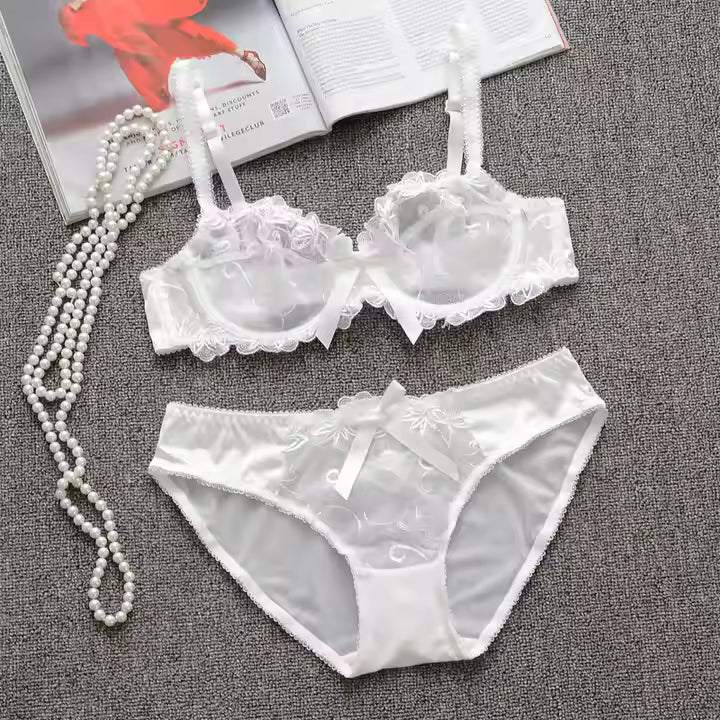 Ultra-Thin Lace Lingerie Set – Sheer, Sexy & Fully Transparent