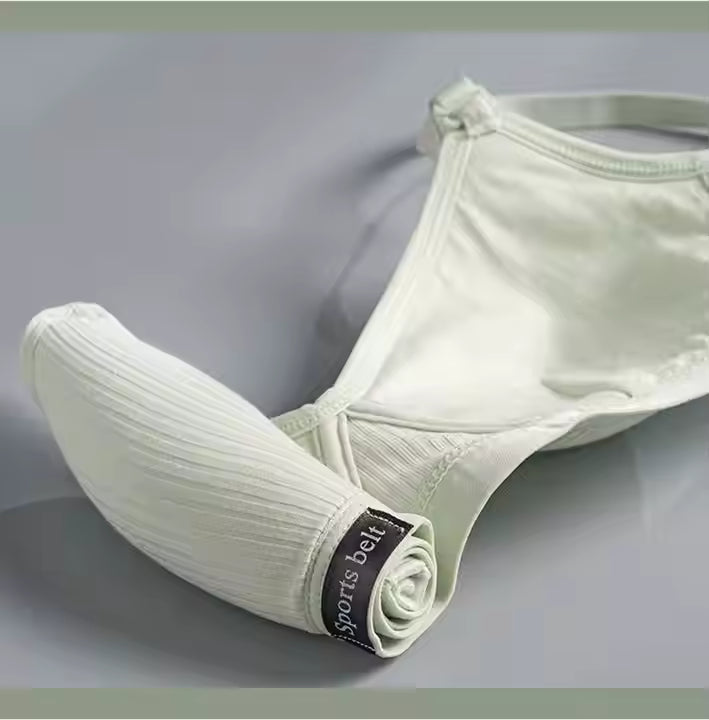 Skin-Friendly Padded Wireless Bralette – V-Neck Thin Cup Cotton Bra for Women