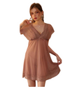 Rose Whisper Lace-Trim Babydoll Sleepwear