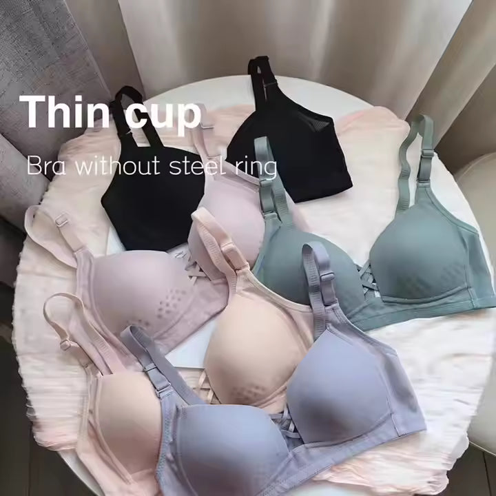 Summer Invisible Wireless Minimizer Bra – Breathable, Seamless Shapewear for Women