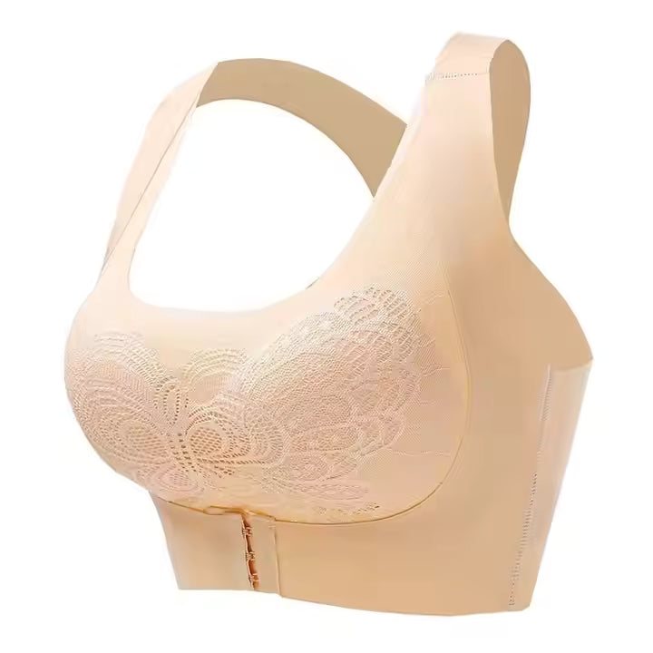 Posture Correction Front Buckle Push-Up Bra – Seamless, Wire-Free Support for Women