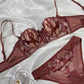 Sexy Lace Lingerie Set with Rose Detail & Rabbit Ear Straps – American Chic
