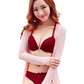 Front-Open Push-Up Bra Set with Butterfly Back – Sexy Underwire Lingerie for Women
