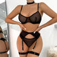 G String Mature Sexy Nude Solid Black Color Fancy Women Breast Lift Madam Bra Panty Underwear