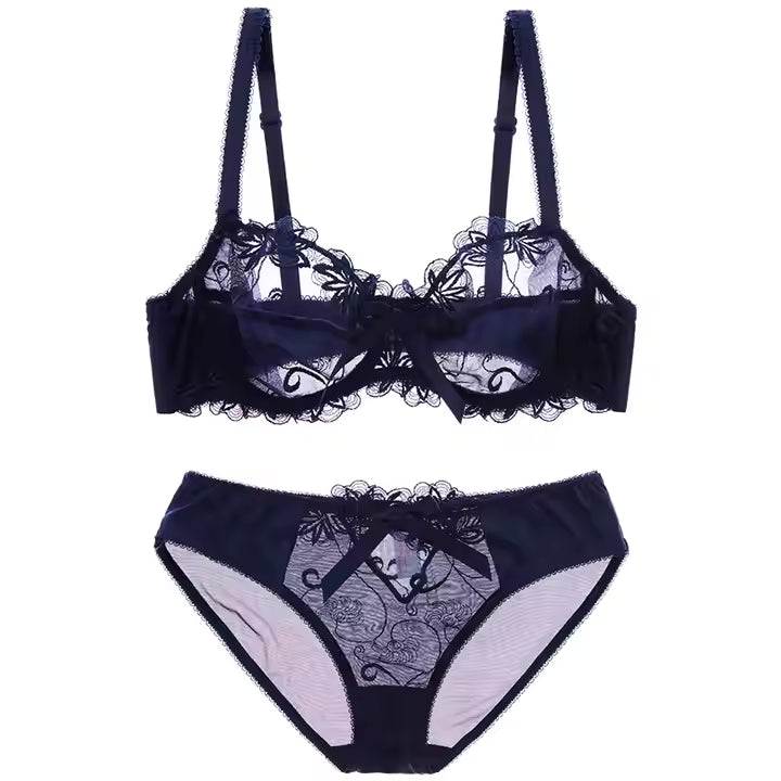 Ultra-Thin Lace Lingerie Set – Sheer, Sexy & Fully Transparent