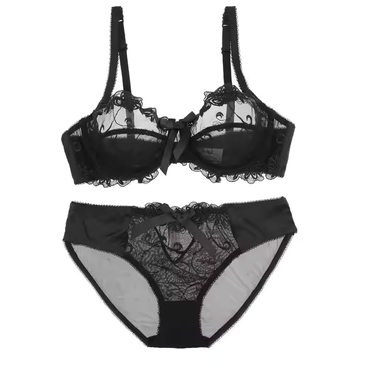Ultra-Thin Lace Lingerie Set – Sheer, Sexy & Fully Transparent