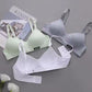 Skin-Friendly Padded Wireless Bralette – V-Neck Thin Cup Cotton Bra for Women